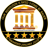 Our institution is rated 5-stars by Bauer. Awarded January 2020